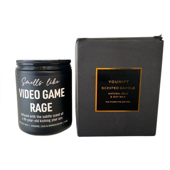 Other - NEW Candle Smells Like Video Game Rage Black Jasmine Soy Wax Oud Sandlewood Box